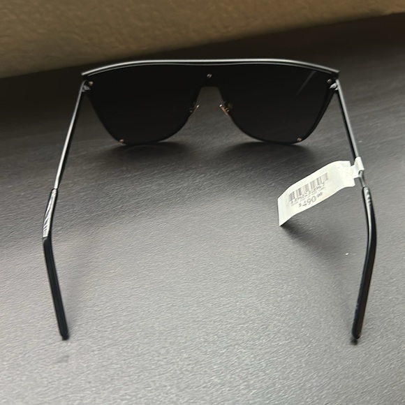 NEW SAINT LAURENT Unisex Black Square Sunglasses Mask SL 1-B from MACY's - Picture 8 of 16